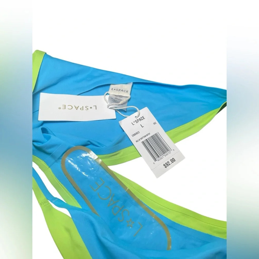 L*Space Billie Bitsy Bikini Bottom Green Blue NWT XL or L - Picture 5 of 6
